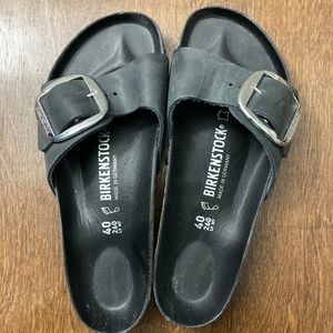 Birkenstock Madrid Big Buckle W9, EU 40 Black regular width